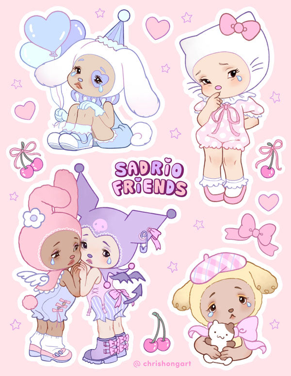 Sadrio Friends Vinyl Sticker Sheet